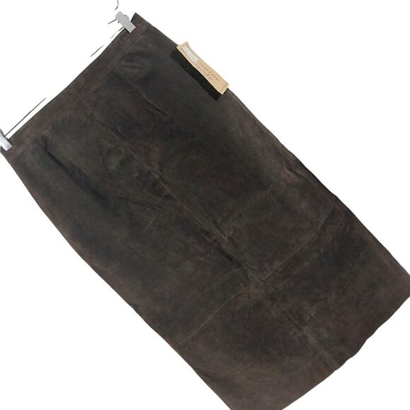 NWT! FASHION BUG! COCOA BROWN GENUINE SUEDE LEATHER PENCIL STYLE SKIRT! SZ 18 - Picture 12 of 12